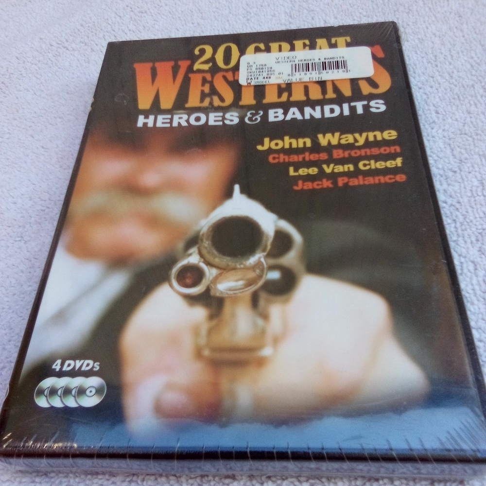 20 Great Westerns 4 DVD Set New John Wayne William Shatner Roy Rogers C. Bronson